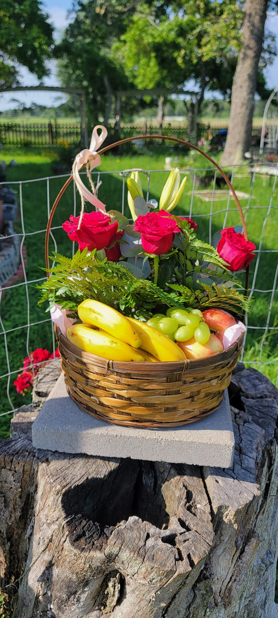 Large mixed fruit basket